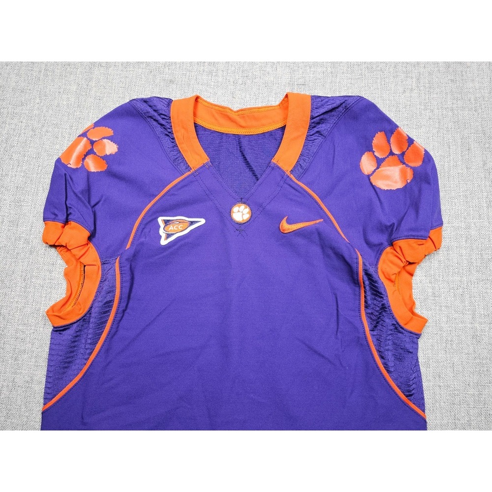 Clemson Tigers Football Jersey Mens 44 L Purple Blank NCAA Team Issued Nike USA - Picture 6 of 10